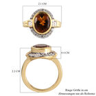 Madeira Citrin und Zirkon Ring 925 Silber vergoldet (Größe 16.00) ca. 2,93 ct image number 6