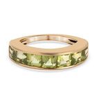 Peridot band Ring 925 Silber 585 Vergoldet image number 0