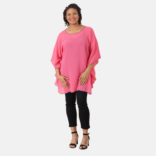 Chiffon T-Shirt, Einheitsgröße Rosa image number 0