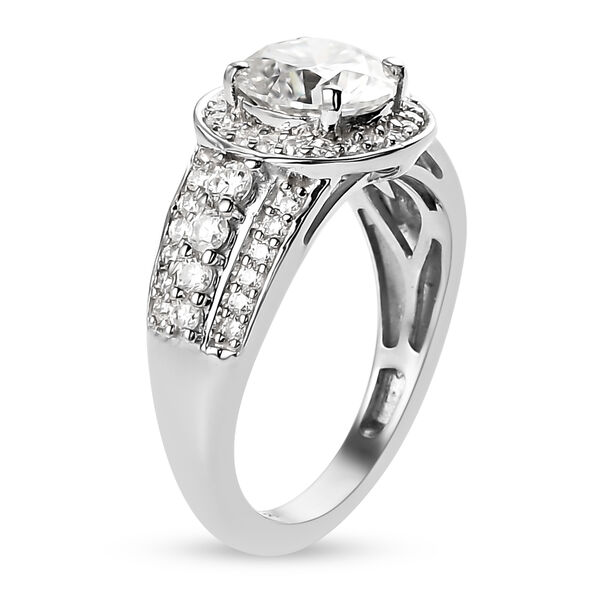 88 Facetten Moissanit-Ring, 925 Silber platiniert  ca. 1,90 ct image number 5