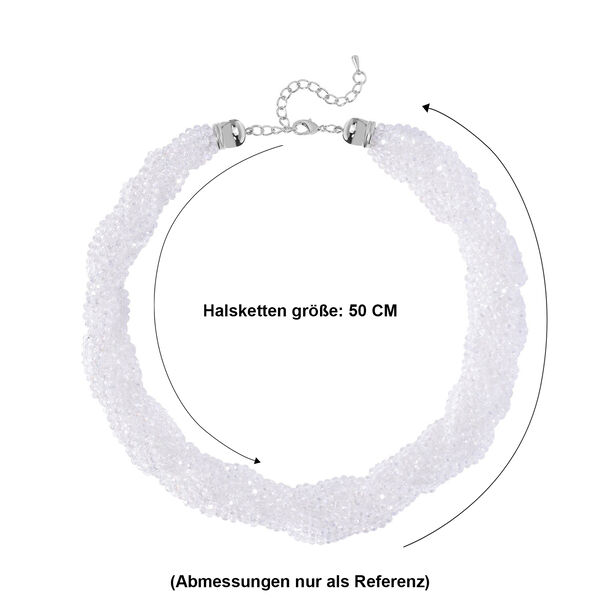 Geflochtene Glasperlen-Halskette image number 5