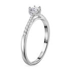 Moissanit Ring, 925 Silber rhodiniert - 0,42 ct. image number 2