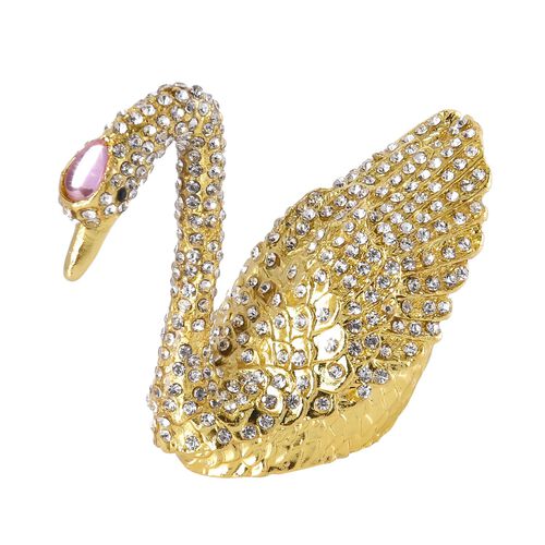 Schwan Deko Schmuckdose mit Goldbeschichtung, Größe: 7.5x3.5x6.5 cm image number 0
