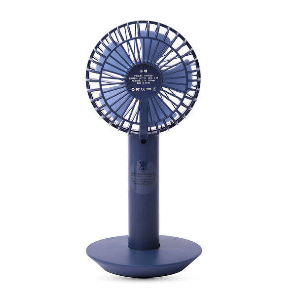 Mini-Ventilator mit 5 L&uuml;fterfl&uuml;geln und USB-Kabel, Blau image number 6