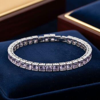 Lavendel Zirkonia Armband, 18+2,5cm