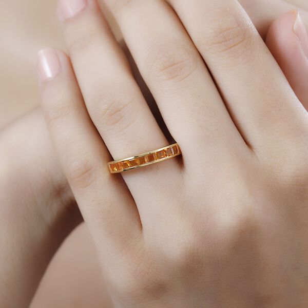 AA Salamanca Feueropal Ring 925 Silber 750 Gelbgold Vermeil (Gr&ouml;&szlig;e 18.00) ca. 0,61 ct image number 3