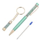 Premium Kollektion - Echter Smaragd-Kugelschreiber mit extra Mine und Schlüsselanhänger image number 6