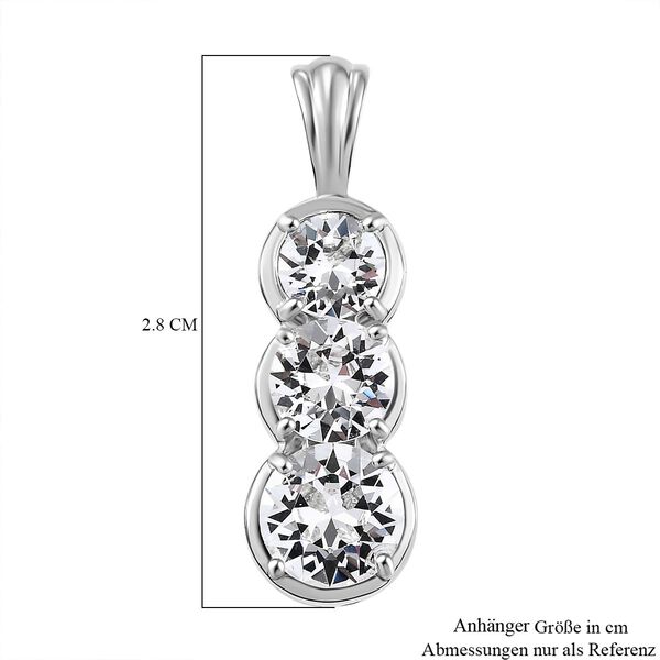 J Francis gefertigt mit SWAROVSKI Wei&szlig;er Kristall Anh&auml;nger 925 Silber platiniert image number 6