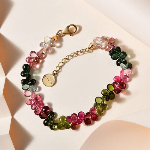ILIANA zertifiziert und geprüft AAA Multi-Turmalin Armband in 750 Gold, 18+2,5 cm - 35 ct. image number 1