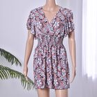 Top mit gesmokter Taille und Flatterärmeln, Rosa