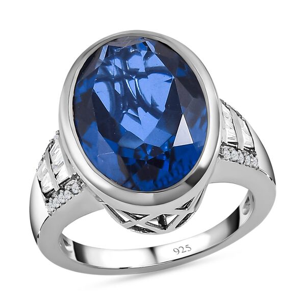 Ceylonfarbener Quarz und Zirkon-Ring - 9,42 ct.  image number 4