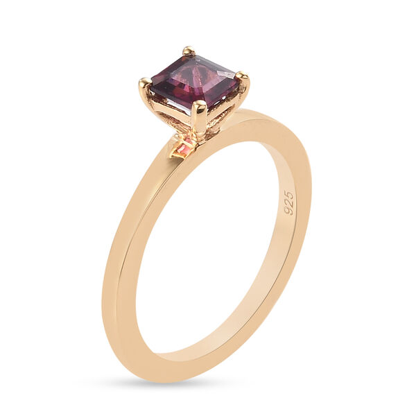 Rhodolit Granat Solit&auml;r Ring 925 Silber 585 Vergoldet image number 5