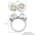 Natürlicher Äthiopischer Opal Ring 925 Silber platiniert  ca. 1,02 ct image number 5