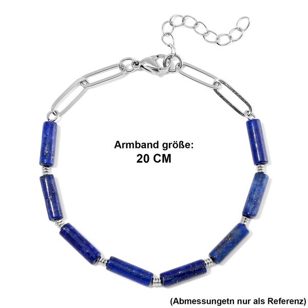 Lapislazuli Armband ca. 20 cm + 3.5 cm Extender, 316L Edelstahl ca. 22.50 ct image number 6