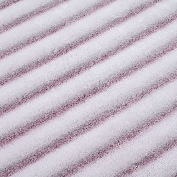 Gestreifte Kunstfell-Decke, 150x200 cm, 300 gms, einlagig, Lila image number 3