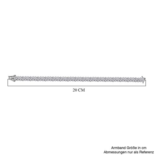 Lab Grown Diamant SI Armband ca. 19 cm 925 Silber rhodiniert ca. 4,64 ct. image number 4