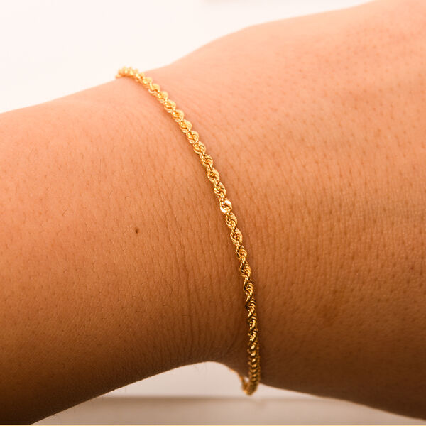 Kordelkette-Armband in 585 Gold, 19 cm image number 2