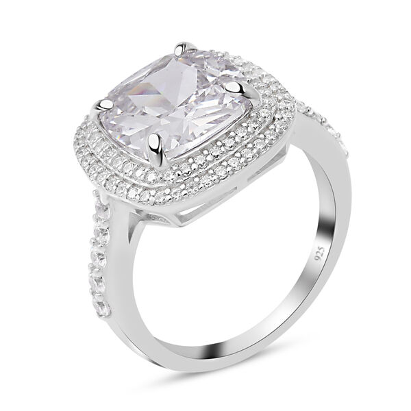 LUSTRO STELLA - wei&szlig;er Zirkonia-Ring - 9,47 ct. image number 3