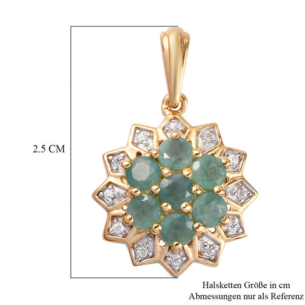 Grandidierit und Zirkon Anhänger 925 Silber vergoldet ca. 1,43 ct image number 6