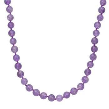 D'Joy AAA Afrikanischer Amethyst Halskette ca. 50 cm 925 Silber Rhodiniert ca. 300,00 ct.