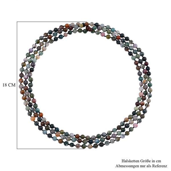 Dreilagige indische Achat-Halskette 150cm - 375 ct. image number 5