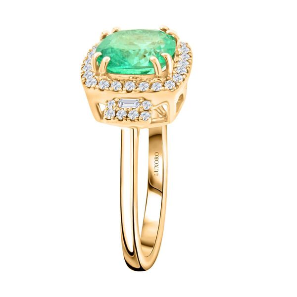 LUXORO AAA Kolumbianischer Smaragd und Diamant Ring in 585 Gold - 2 ct. image number 3