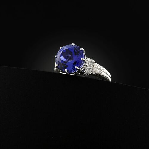 RHAPSODY AAAA Tansanit und VS Diamant Ring in 950 Platin - 4,75 ct. image number 1