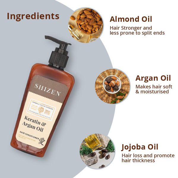 SHIZEN Keratin und Argan&ouml;l Haarsp&uuml;lung, 200ml image number 5