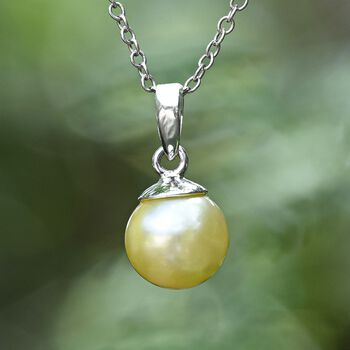 AAA wei&szlig;e S&uuml;dseeperle Anh&auml;nger in 925 Silber