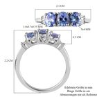 Tansanit und Diamant Trilogie Ring - 1,01 ct. image number 6