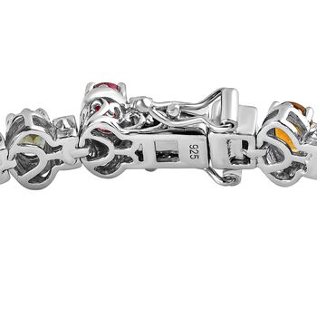 Mehrfarbiges Turmalin und Zirkon-Armband, 20 cm - 13,95 ct.