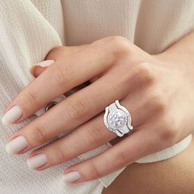 Royal Bali - D Joy Moissanit Ring 925 Silber (Größe 21.00) ca. 3.51 ct