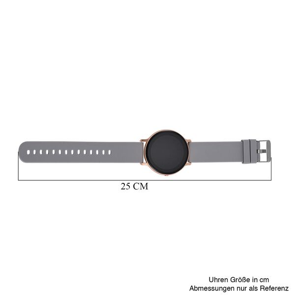 STRADA Hiwatch Plus Elegante Smartwatch - Roségold mit Grauem Silikonarmband, umfassende Gesundheits- und Sportfunktionen, Bluetooth 5.0 image number 6