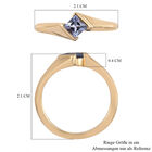 Tansanit Solitär Ring 925 Silber vergoldet (Größe 16.00) ca. 0,40 ct image number 6