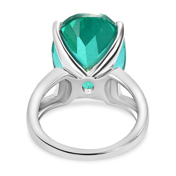 Pfau Quarz Triplette Ring, 925 Silber rhodiniert, (Gr&ouml;&szlig;e 21.00) ca. 13.43 ct image number 7