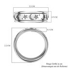 Handgearbeiteter Spinning-Ring mit Mond und Sterne-Motiv in 925 Silber image number 5