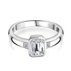 J Francis gefertigt mit SWAROVSKI Zirkonia Ring 925 Silber rhodiniert (Größe 19.00) 2.05 ct
