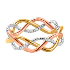 Dreifarbiger verflochtener Ring