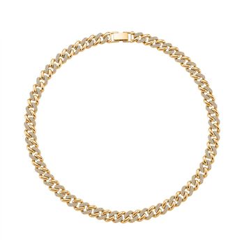 Wei&szlig;er Kristall Halskette ca. 50 cm Std Gelb