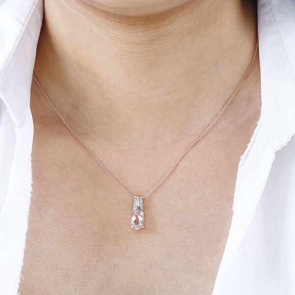 AA Morganit und Zirkon Anh&auml;nger- 2,02 ct. image number 3