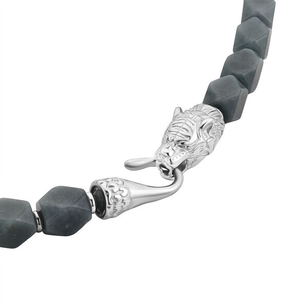 Jade Halskette ca. 50 cm 316L Edelstahl (10-15 Werktage Lieferzeit) ca. 400.00 ct image number 4