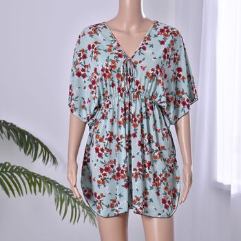 Kurz&auml;rmeliges tailliertes Top, 75x26cm, t&uuml;rkis