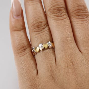 Dreifarbiger Herz-Bandring