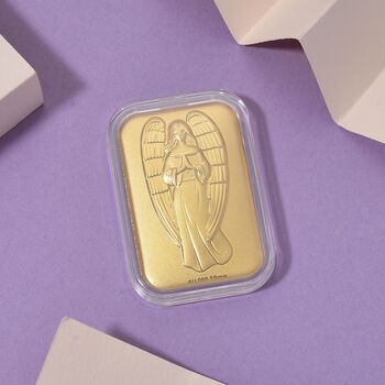 EXKLUSIVES GESCHENK 999er Goldbarren mit Engel-Motiv, 10mg