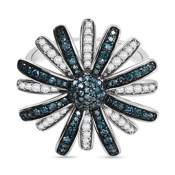 D'Joy blauer und wei&szlig;er Diamant Ring - 1 ct.