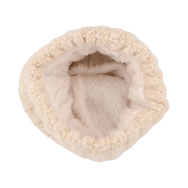 Rippstrick-M&uuml;tze mit Teddyfutter, Einheitsgr&ouml;&szlig;e, Cr&egrave;me image number 4