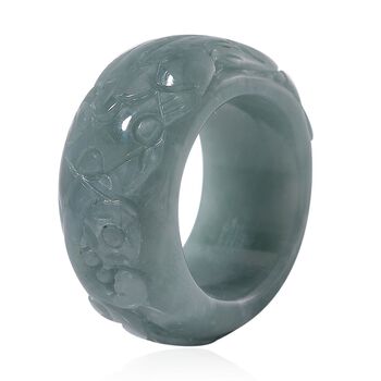 EXTREM SELTEN - Nat&uuml;rlicher Olmek Jadeit Ring (Gr&ouml;&szlig;e 18.00) ca. 55.00 ct