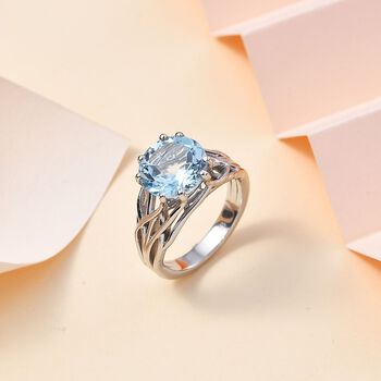 Himmelblauer Topas-Ring  - 4,25 ct.