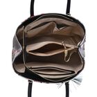 Cabrio Handtasche aus Seide und 100% echtem Leder mit Magnolien-Muster und natürlicher Jade-Quaste, 32,8x25x14 cm, Silber image number 5