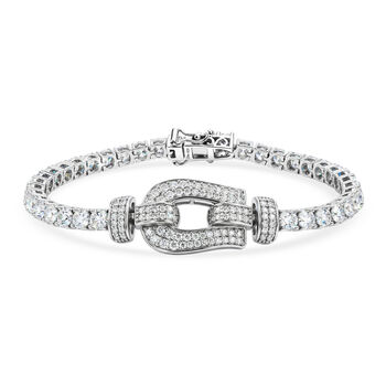 D'Joy Moissanit Armband ca. 19 cm 925 Silber Rhodiniert ca. 10,30 ct.